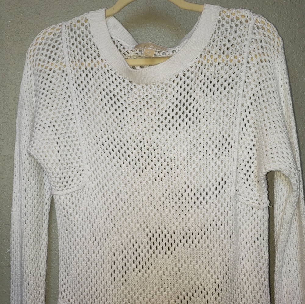 Michael Kors white womens sweater, size medium.
